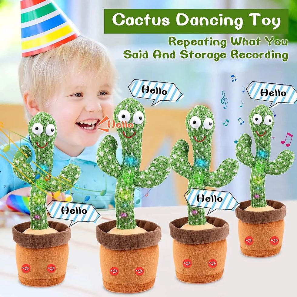 Dancing and Talking Cactus Plush Toy with USB Charging
