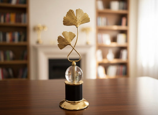 Gilded Ginkgo Serenity Sculpture