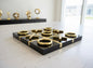 Decorative Tic-Tac-Toe Game Set ( Black & White )