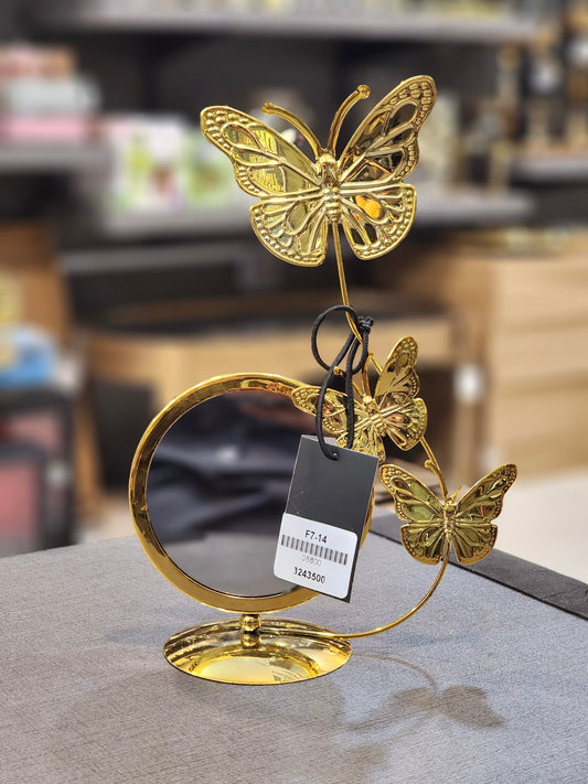 Golden Flight Butterfly Mirror Decor