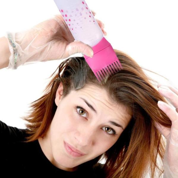 Hair Dye Applicator Bottle with Root Comb Tip