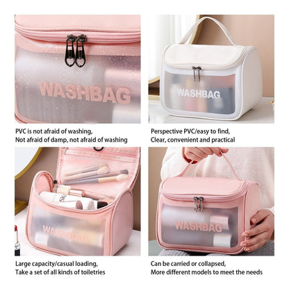 Waterproof Hanging Clear Washbag & Cosmetic Travel Organizer