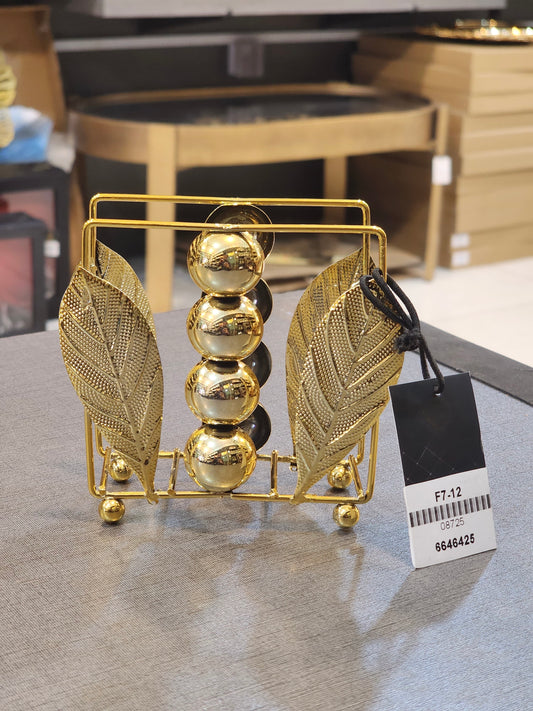 Golden Foliage Napkin Holder