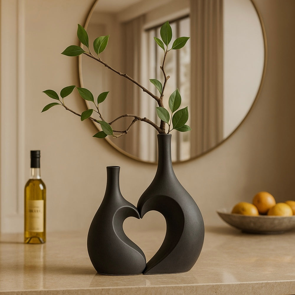Modern Abstract Heart-Shaped Vases