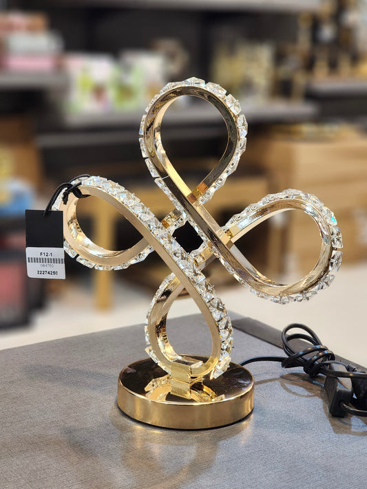 Elegant Infinity Crystal Loop Table Lamp
