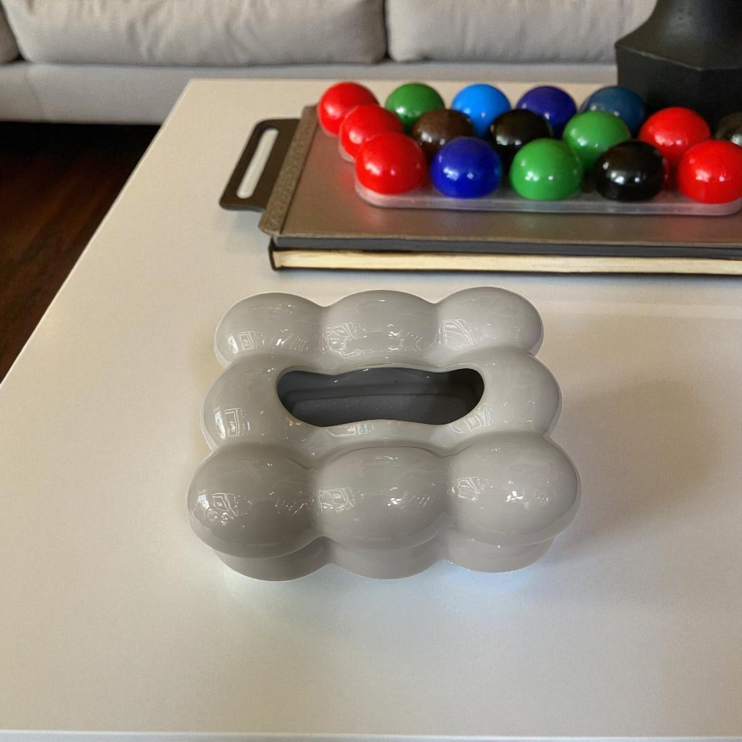 Ceramic Bubble Stack Tissue Box