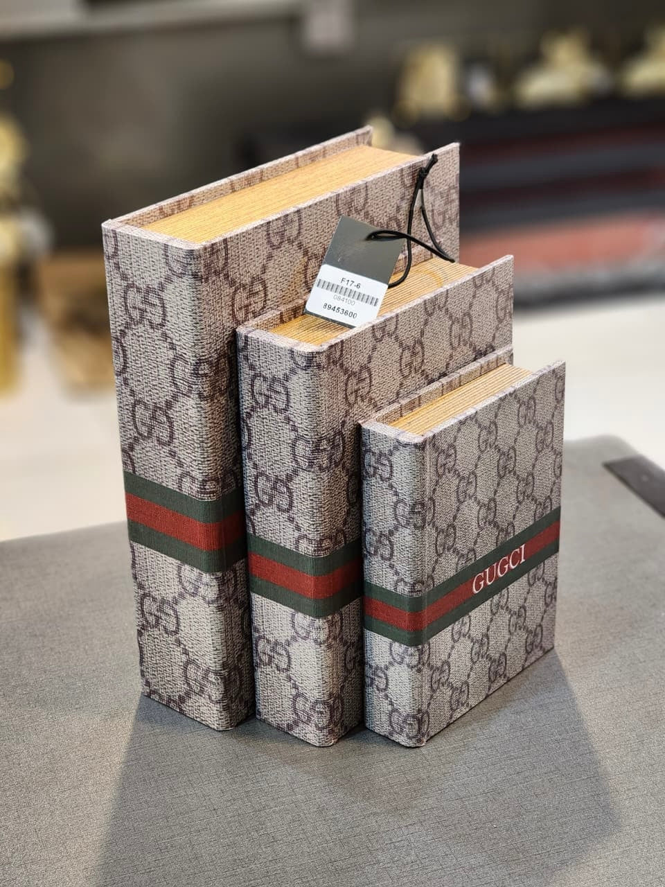 Gucci Monogram Decorative Book Storage Box Set