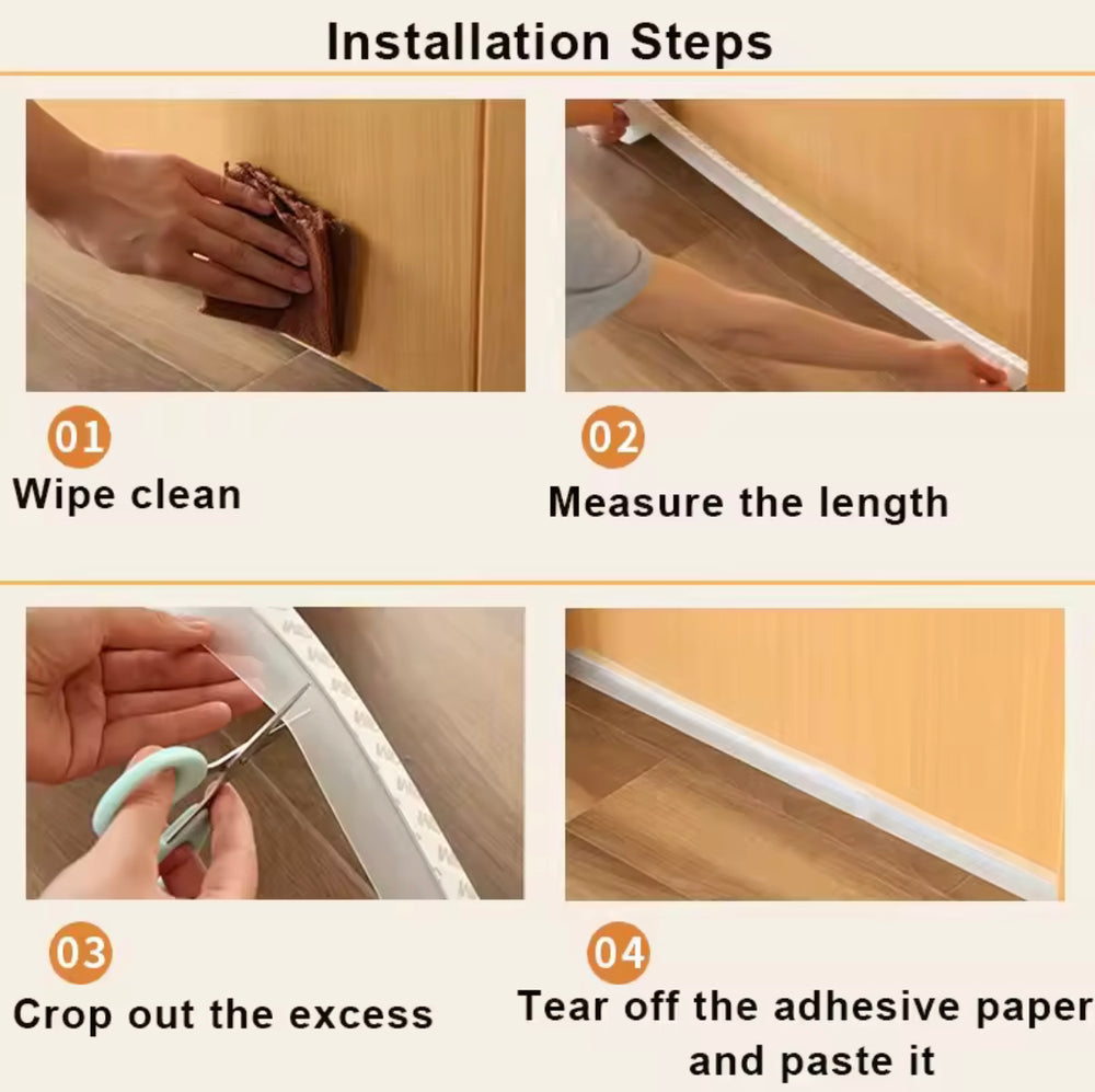 Self-Adhesive Silicone Weather Stripping Door Seal Tape