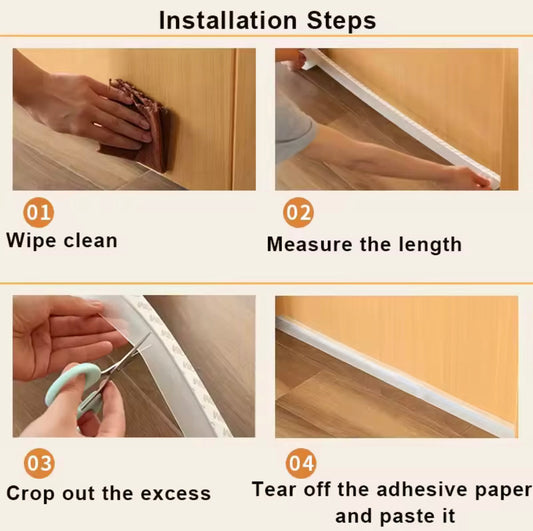 Self-Adhesive Silicone Weather Stripping Door Seal Tape