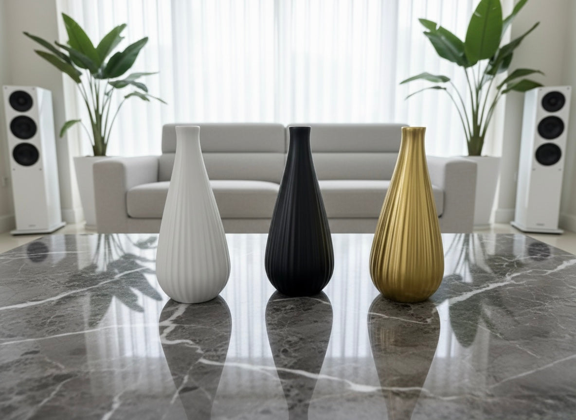 Elegant Ribbed Vase