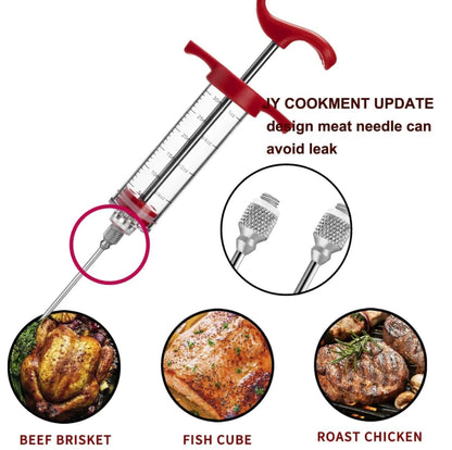 Professional Meat Flavor Injector Syringe Kit