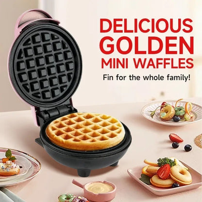 Compact Electric Mini Waffle Maker for Quick Breakfasts