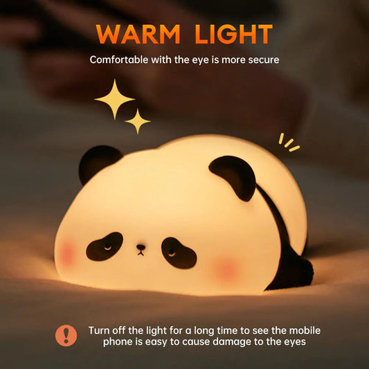 Soft Silicone Panda Night Light for Kids