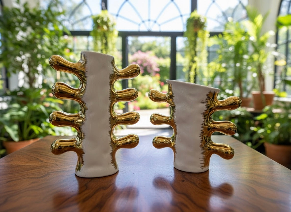 The Gilded Tines Vase Set (2 Piece)