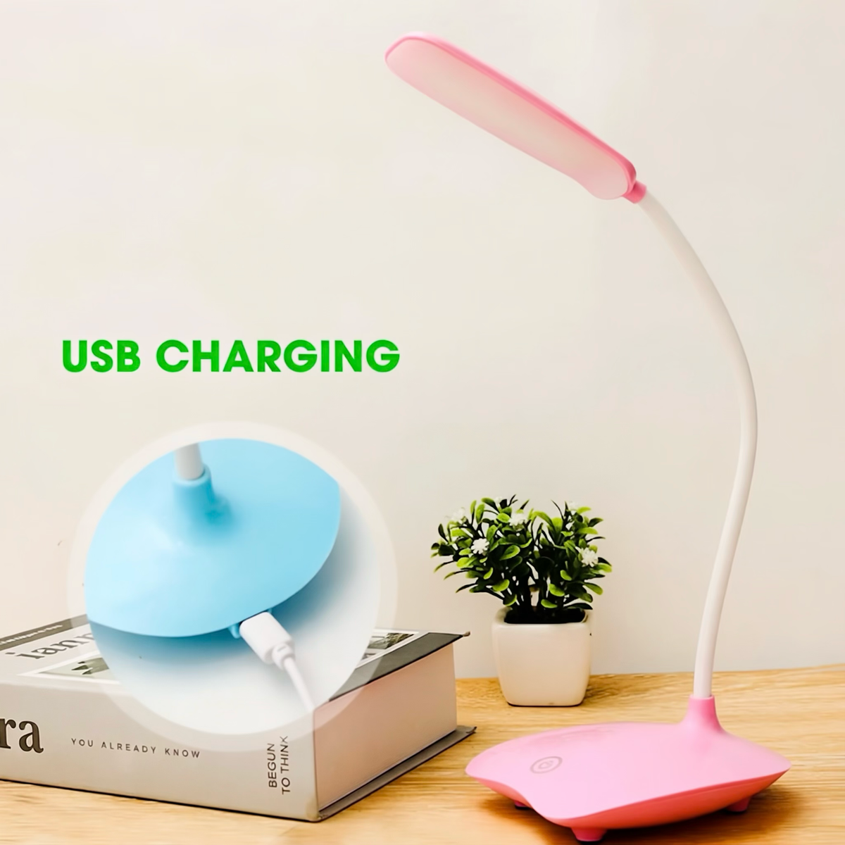 Flexible Gooseneck Rechargeable LED Desk Lamp