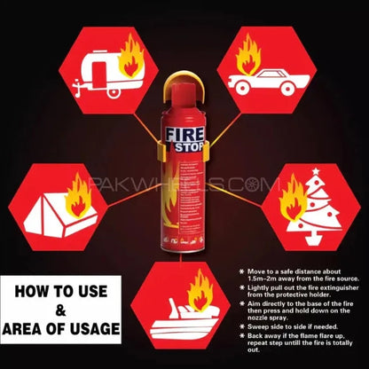 Portable FireStop Emergency Fire Extinguisher (500ml)