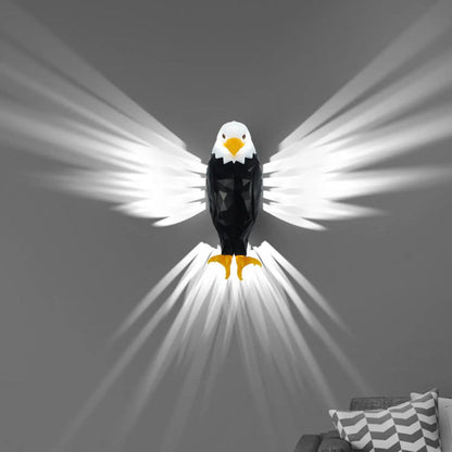 Geometric Bald Eagle LED Ambient Wall Light with Remote Control