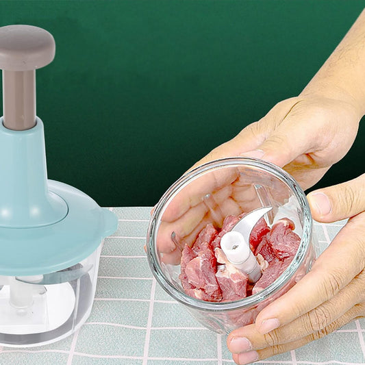Manual Press Vegetable Chopper and Baby Food Processor