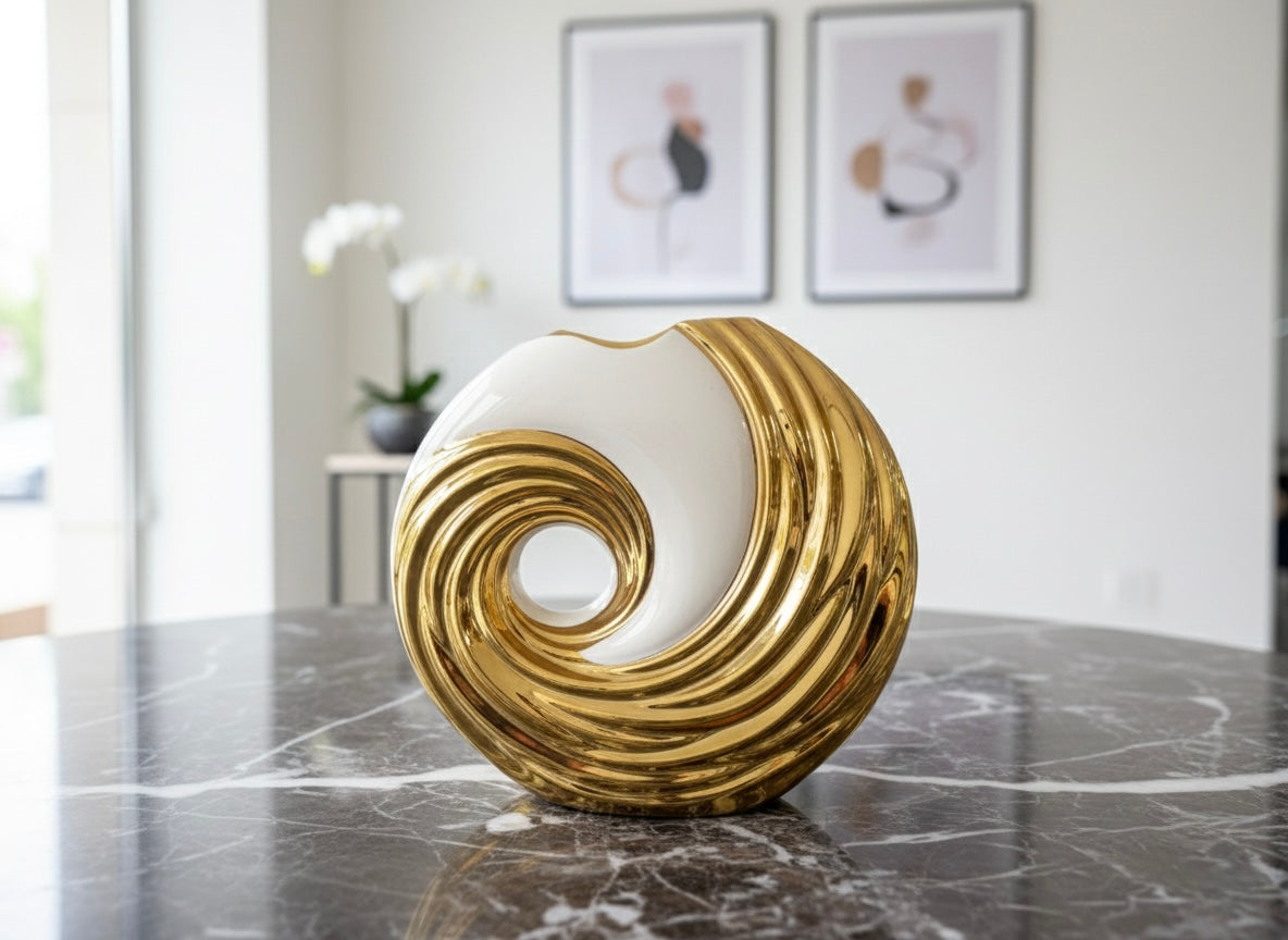 Elegant Spiral Ceramic Vase