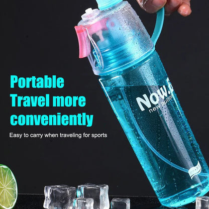 2-in-1 Sports Water Bottle with Cooling Mist Spray - Leak-Proof Gym & Outdoor Flask