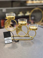 Elegant Ginkgo Leaf Triple Tealight Holder