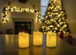 Flickering LED Flameless Wax Candle Set (3 Piece)