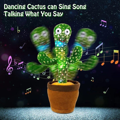 Dancing and Talking Cactus Plush Toy with USB Charging