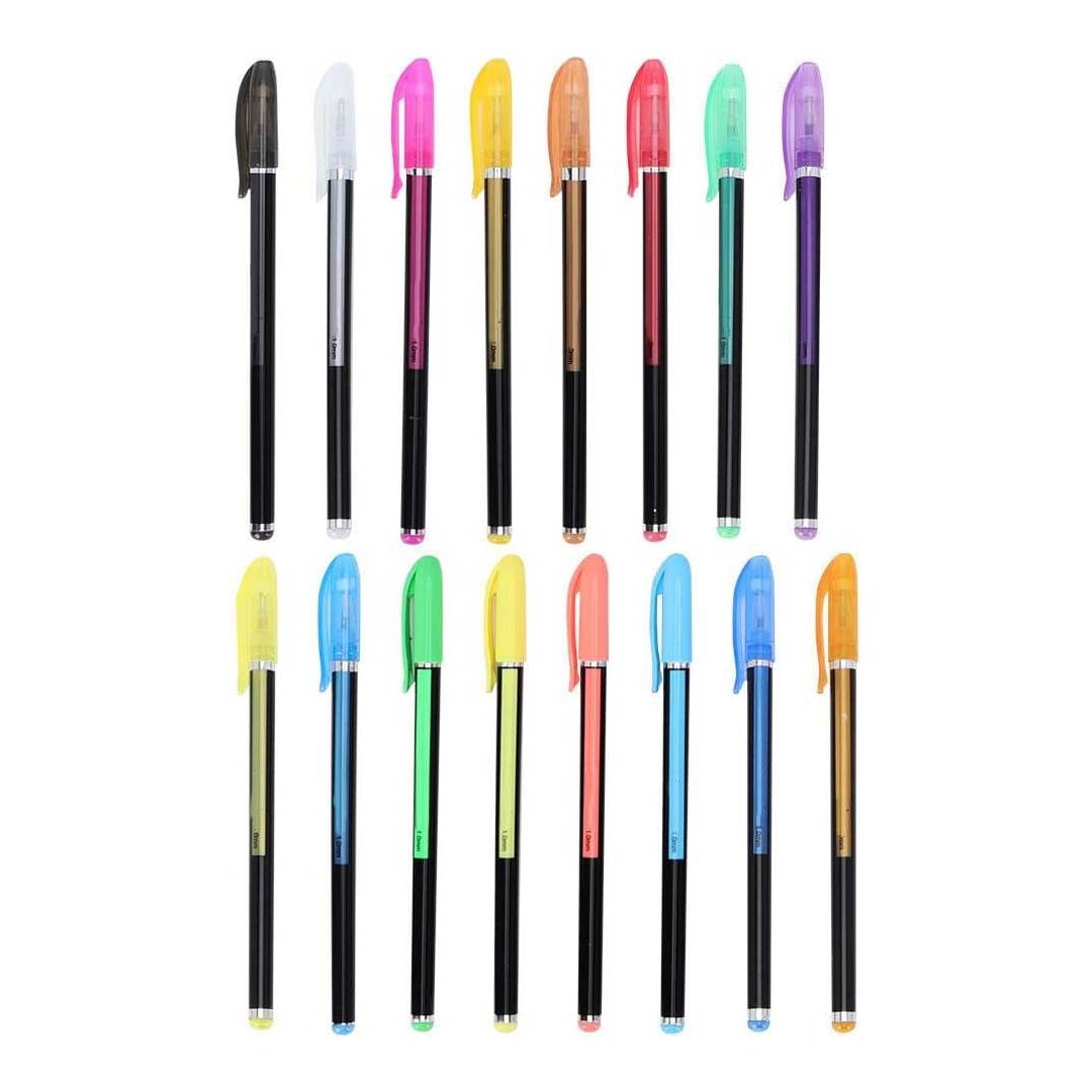 Neon Glitter Gel Pen Set for Art and Coloring 12-Piece (Set)