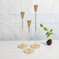 Cortina Golden Candle Holder Set (3 Piece)