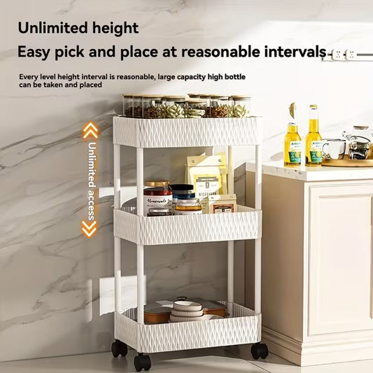 3-Tier Rolling Utility Storage Cart