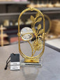 Elegant Gold-Tone Floral Sculpture
