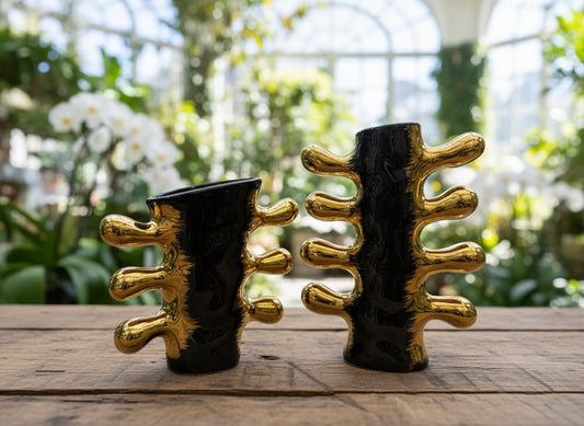 The Gilded Tines Vase Set (2 Piece) ( Large And Small )