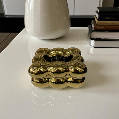 Ceramic Bubble Stack Tissue Box