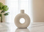 Minimalist Nordic Ceramic Doughnut Vase