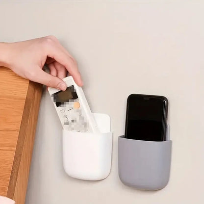Wall-Mounted Remote Control and Phone Holder