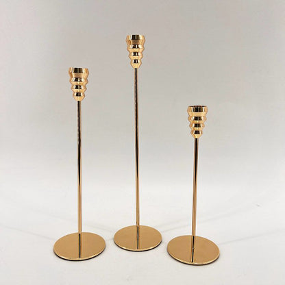 Cortina Golden Candle Holder Set (3 Piece)