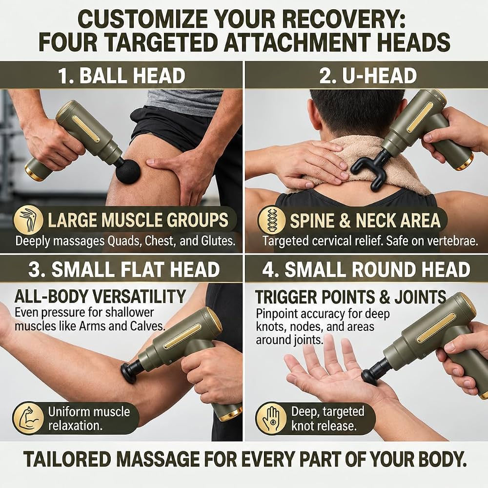 Portable Fascial Massage Gun Set