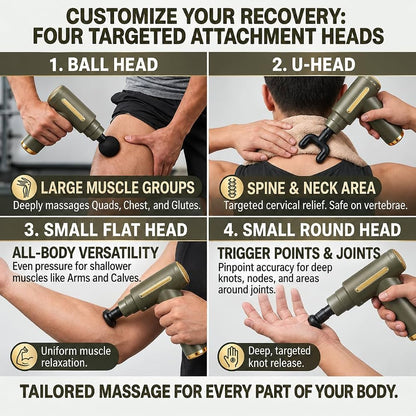 Portable Fascial Massage Gun Set