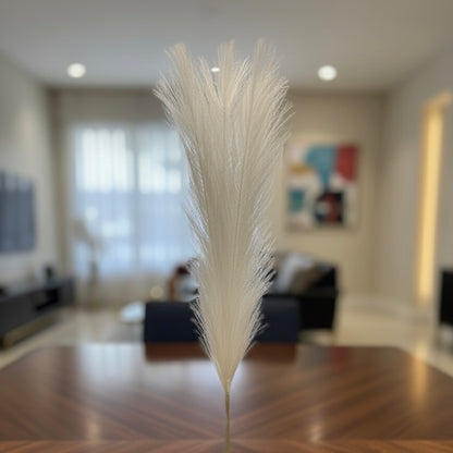 Elegant White & Cream Faux Pampas Grass Decor Set (3 Piece)