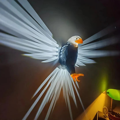 Geometric Bald Eagle LED Ambient Wall Light with Remote Control