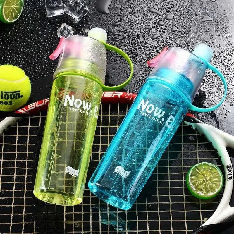 2-in-1 Sports Water Bottle with Cooling Mist Spray - Leak-Proof Gym & Outdoor Flask
