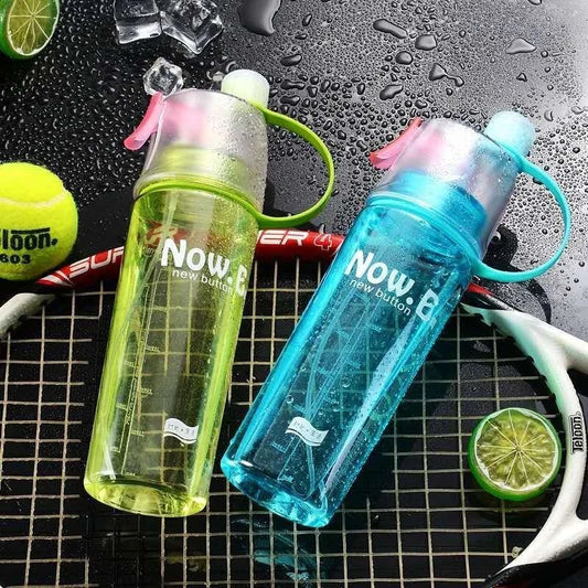 2-in-1 Sports Water Bottle with Cooling Mist Spray - Leak-Proof Gym & Outdoor Flask