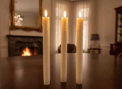 Elegant Dripping Taper Candle Set (3 Piece)