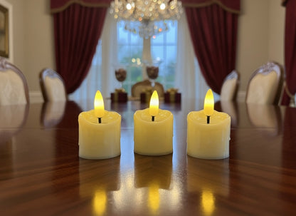 Realistic Flickering LED Pillar Candles (3 Piece)