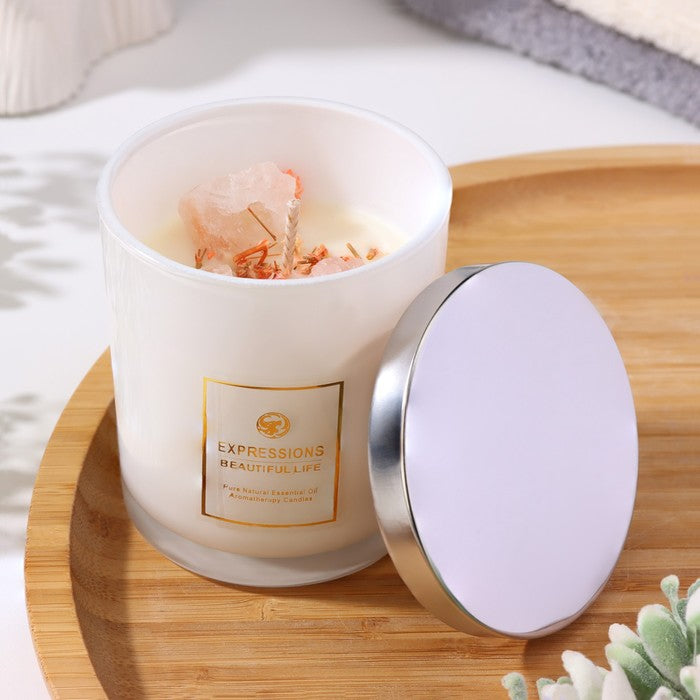 Expressions Beautiful Life Crystal-Infused Aromatherapy Candle & Fragrance Oil Diffuser