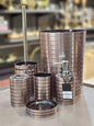 Elegant Rose Gold Metallic Bathroom Accessory Set