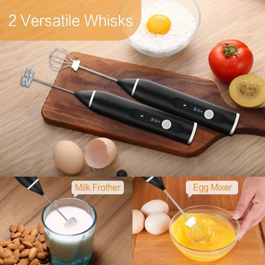 USB Rechargeable Electric Handheld Frother and Whisk
