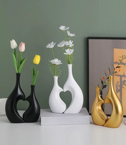 Modern Abstract Heart-Shaped Vases