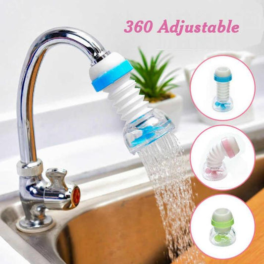 Flexible 360° Rotating Faucet Aerator and Splash-Proof Extender