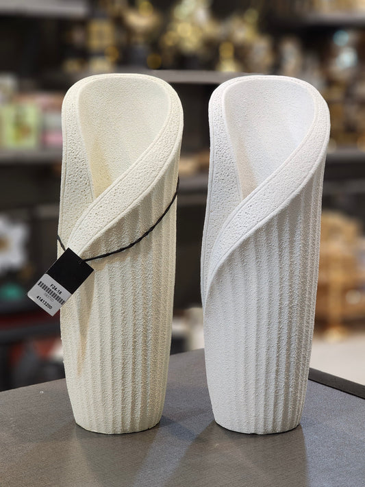 Elegant Textured Folded Vases